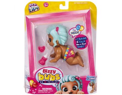 Little Live Bizzy Bubs miminko lezoucí modré