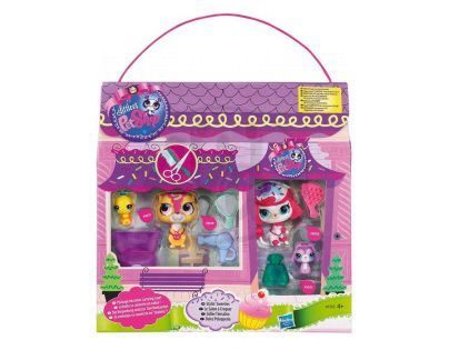 Littlest Pet Shop 4 zvířátka s doplňky v přenosném balení - Stylin Sweeties