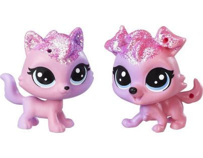 Littlest Pet Shop Duhový set 2 ks zvířátek Collie Dazzlepink a Viola Twinkledust