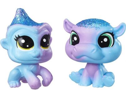 Littlest Pet Shop Duhový set 2 ks zvířátek Indiglow Apely a Cerulean Sparkle