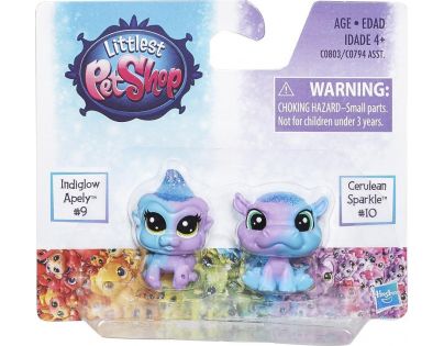 Littlest Pet Shop Duhový set 2 ks zvířátek Indiglow Apely a Cerulean Sparkle