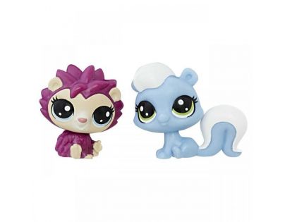 Littlest Pet Shop Dvě zvířátka Hildy Hedgehog a Alina Skunkerby