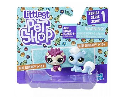 Littlest Pet Shop Dvě zvířátka Hildy Hedgehog a Alina Skunkerby