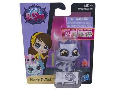 Littlest Pet Shop jednotlivá zvířátka B A8229 - Mackie McMask