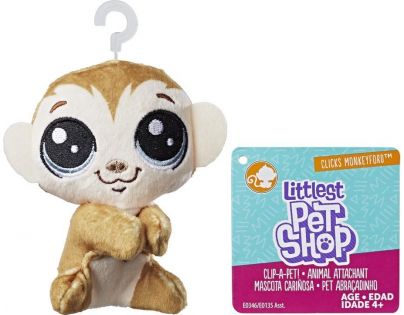 Littlest Pet Shop Plyšák s klipem Cliks Monkeyford