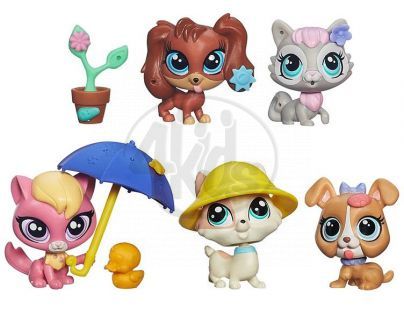 Littlest Pet Shop Pět zvířátek s doplňky - B2933
