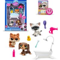 Littlest Pet Shop Salon krásy – sada 3 figurek (jezevčík, siamská kočka, pomeranian)