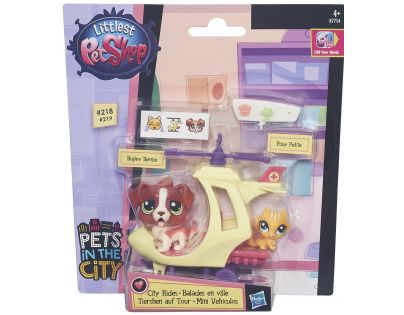Littlest Pet Shop Zvířátko s kamarádem a vozidlem - B7754