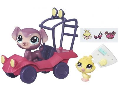 Littlest Pet Shop Zvířátko s kamarádem a vozidlem - B7757
