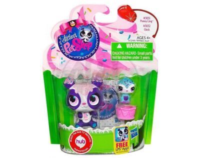 Littlest Pet Shop zvířátka - 3031 Panda 3032 Kuře