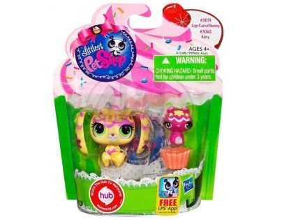 Littlest Pet Shop zvířátka - 3039 Králíček 3040 Kotě