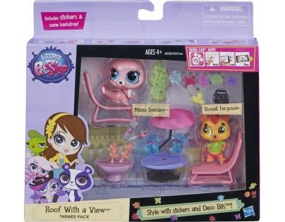 Littlest Pet Shop Zvířátko s doplňky do domečku - Roof Terrace