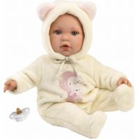 Llorens 14208 Baby Julia realistická panenka miminko s měkkým látkovým tělem 42 cm 2