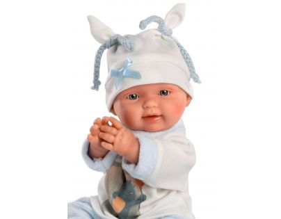 Llorens 26311 New Born chlapeček realistická panenka miminko s celovinylovým tělem 26 cm