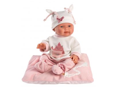 Llorens 26312 New Born holčička realistická panenka miminko s celovinylovým tělem 26 cm