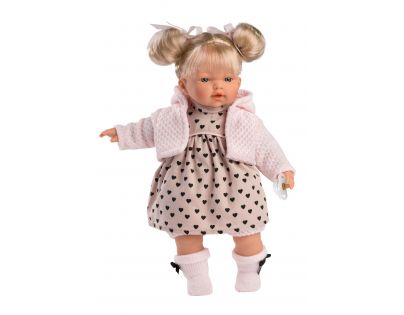 Llorens 33144 Roberta realistická panenka se zvuky a měkkým látkovým tělem 33 cm