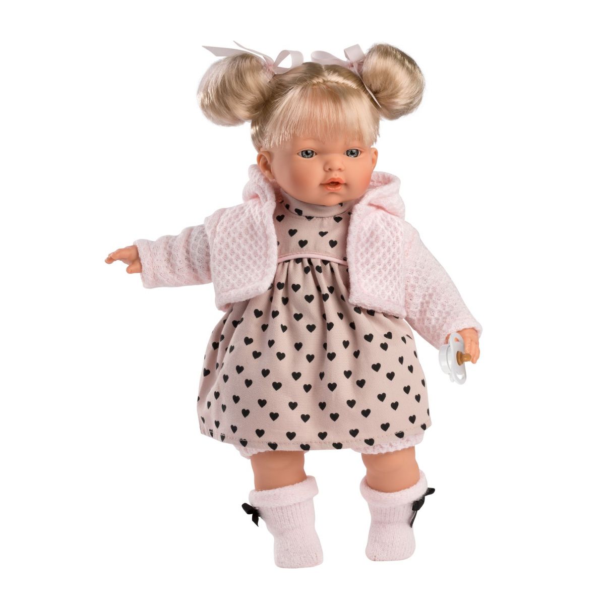 Llorens 33144 Roberta realistická panenka se zvuky a měkkým látkovým tělem 33 cm