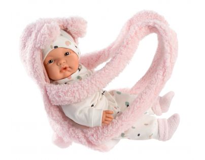 Llorens 38946 Joelle realistická panenka se zvuky a měkkým látkovým tělem 38 cm