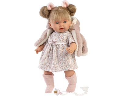 Llorens 42282 Alexandra realistická panenka se zvuky a měkkým látkovým tělem 42 cm
