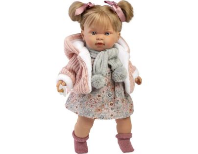 Llorens 42284 Alexandra realistická panenka se zvuky a měkkým látkovým tělem 42 cm