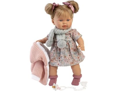 Llorens 42284 Alexandra realistická panenka se zvuky a měkkým látkovým tělem 42 cm