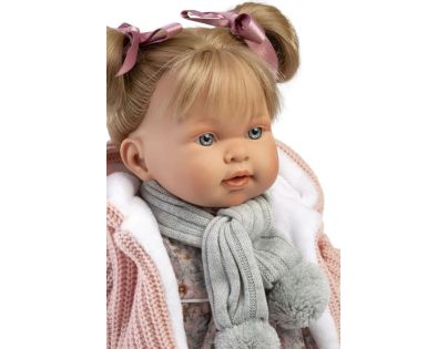 Llorens 42284 Alexandra realistická panenka se zvuky a měkkým látkovým tělem 42 cm