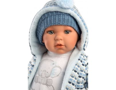 Llorens 42405 Baby Enzo realistická panenka se zvuky a měkkým látkovým tělem 42 cm