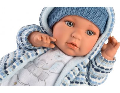 Llorens 42405 Baby Enzo realistická panenka se zvuky a měkkým látkovým tělem 42 cm
