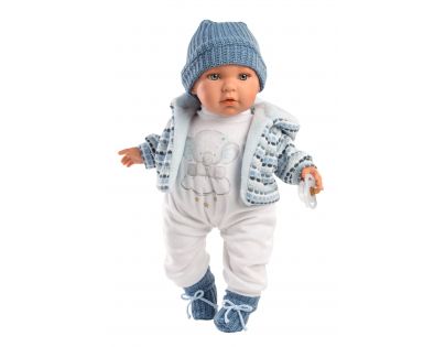 Llorens 42405 Baby Enzo realistická panenka se zvuky a měkkým látkovým tělem 42 cm