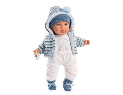 Llorens 42405 Baby Enzo realistická panenka se zvuky a měkkým látkovým tělem 42 cm
