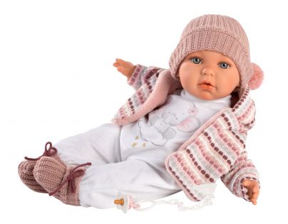 Llorens 42406 Baby Julia realistická panenka se zvuky a měkkým látkovým tělem 42 cm