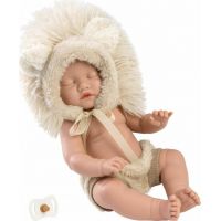 Llorens 63203 New born holčička spící realistická panenka miminko s celovinylovým tělem 31 cm 2