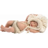 Llorens 63203 New born holčička spící realistická panenka miminko s celovinylovým tělem 31 cm 3