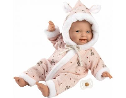 Llorens 63302 Little baby realistická panenka miminko s měkkým látkovým tělem 32 cm