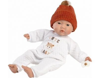 Llorens 63304 Little baby realistická panenka miminko s měkkým látkovým tělem 32 cm