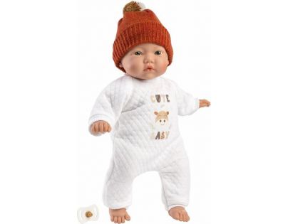 Llorens 63304 Little baby realistická panenka miminko s měkkým látkovým tělem 32 cm