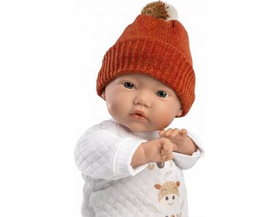 Llorens 63304 Little baby realistická panenka miminko s měkkým látkovým tělem 32 cm