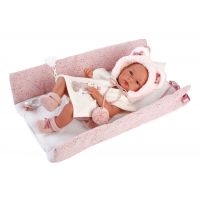 Llorens New Born holčička realistická panenka miminko s celovinylovým tělem 35 cm 2