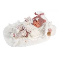 Llorens 63576 New Born holčička realistická panenka miminko s celovinylovým tělem 35 cm 2