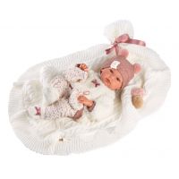 Llorens 63576 New Born holčička realistická panenka miminko s celovinylovým tělem 35 cm 4