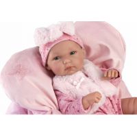 Llorens 63592 New born holčička realistická panenka miminko s celovinylovým tělem 35 cm 4
