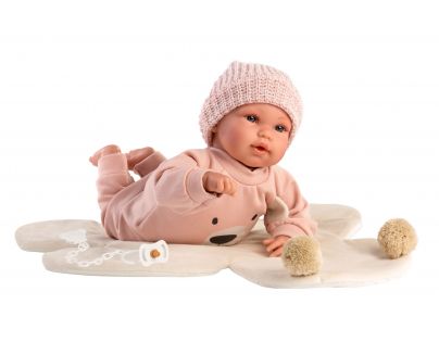 Llorens 63644 New Born realistická panenka miminko se zvuky a měkkým látkový tělem 36 cm