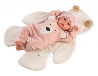 Llorens 63644 New Born realistická panenka miminko se zvuky a měkkým látkový tělem 36 cm