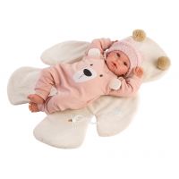 Llorens 63644 New Born realistická panenka miminko se zvuky a měkkým látkový tělem 36 cm 2