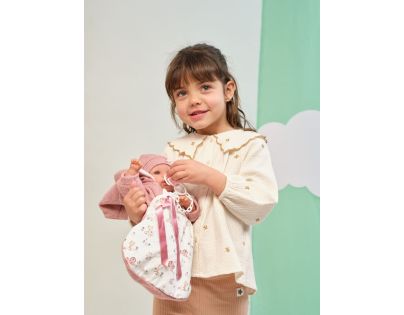 Llorens 63650 Realistická panenka miminko se zvuky a měkkým látkovým tělem 36 cm