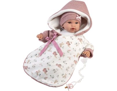 Llorens 63650 Realistická panenka miminko se zvuky a měkkým látkovým tělem 36 cm