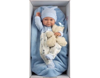 Llorens 73807 Realistická panenka miminko s celovinylovým tělem 40 cm