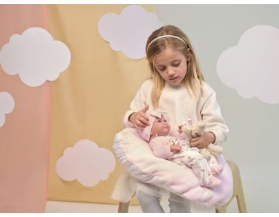 Llorens 73808 Realistická panenka miminko s celovinylovým tělem 40 cm