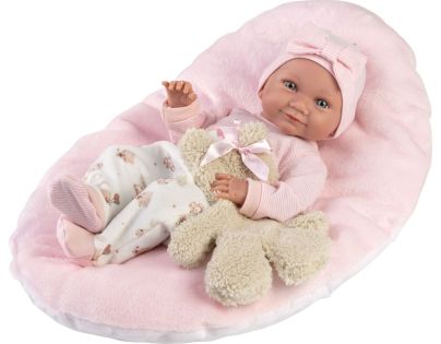 Llorens 73808 Realistická panenka miminko s celovinylovým tělem 40 cm