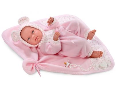 Llorens Panenka New Born s růžovou dekou